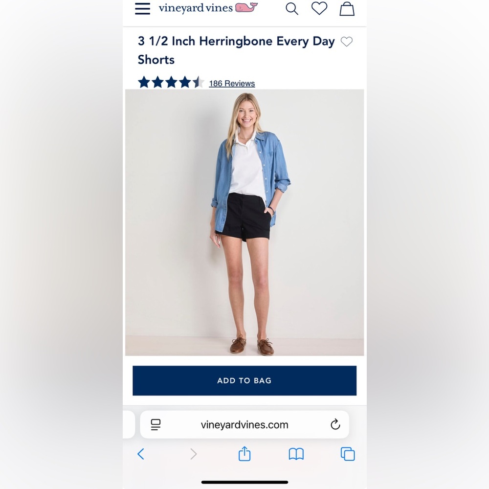 Vineyard Vines 3 1/2 Inch Herringbone Every Day Shorts